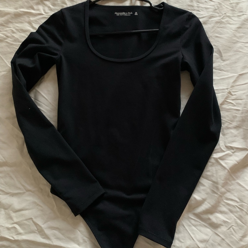 Abercrombie & Fitch Black Seamless Bodysuit, Size XS.